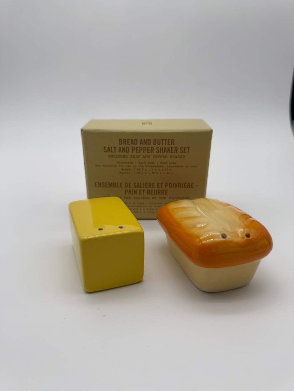 Urban Outfitters Bread & Butter Salt Pepper Shaker Set Ceramic